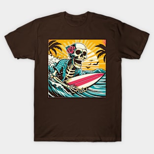 Surf Skeleton #1 T-Shirt